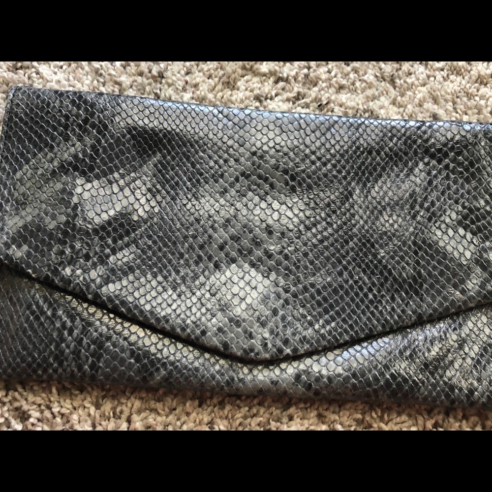 Envelope leather clutch